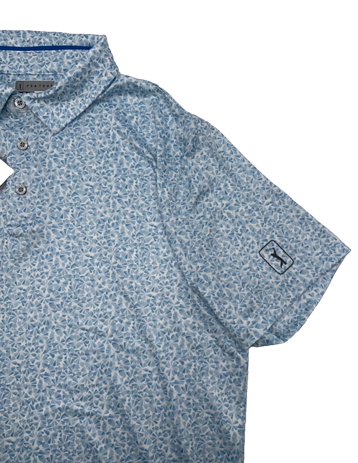 $68 PGA Tour Men's Short Sleeve Polo Shirt - Bright White - Medium - New