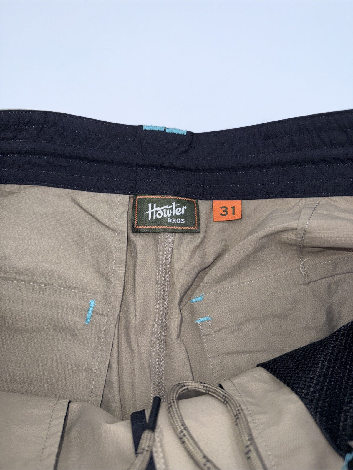 $69 Howler Bros Men's Horizon Hybrid Shorts 2.0 7.5" Inseam- Isotaupe- 31W - New