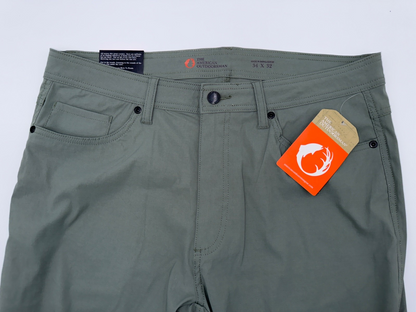 $60 The American Outdoorsman Men's Freedom Stretch Pants-Agave Green- 34W x 32L