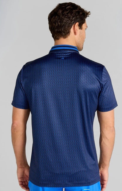$110 Redvanly Men’s Pascal Golf Performance Polo Shirt-Midnight Navy-Large-New
