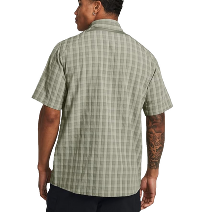 $55 Under Armour Men’s Drift Tide 2.0 Plaid Button Up Shirt-Grove Green -Medium