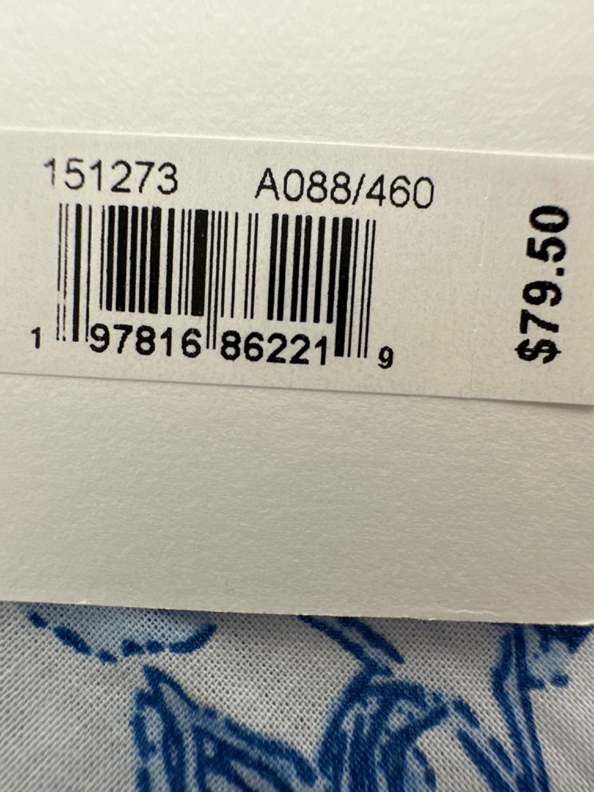 $80 Lucky Brand Women's Printed Button Down Longsleeve Shirt-Blue/White -Medium