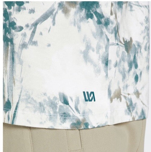 VRST Men's Essential Print Tee Shirt Botanic Mineral Teal- Small -NWT