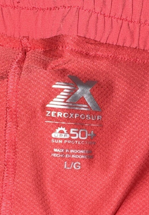 Zeroxposur Women’s Venus Breezy Skort Elastic Waist Pockets -Hibiscus- Large