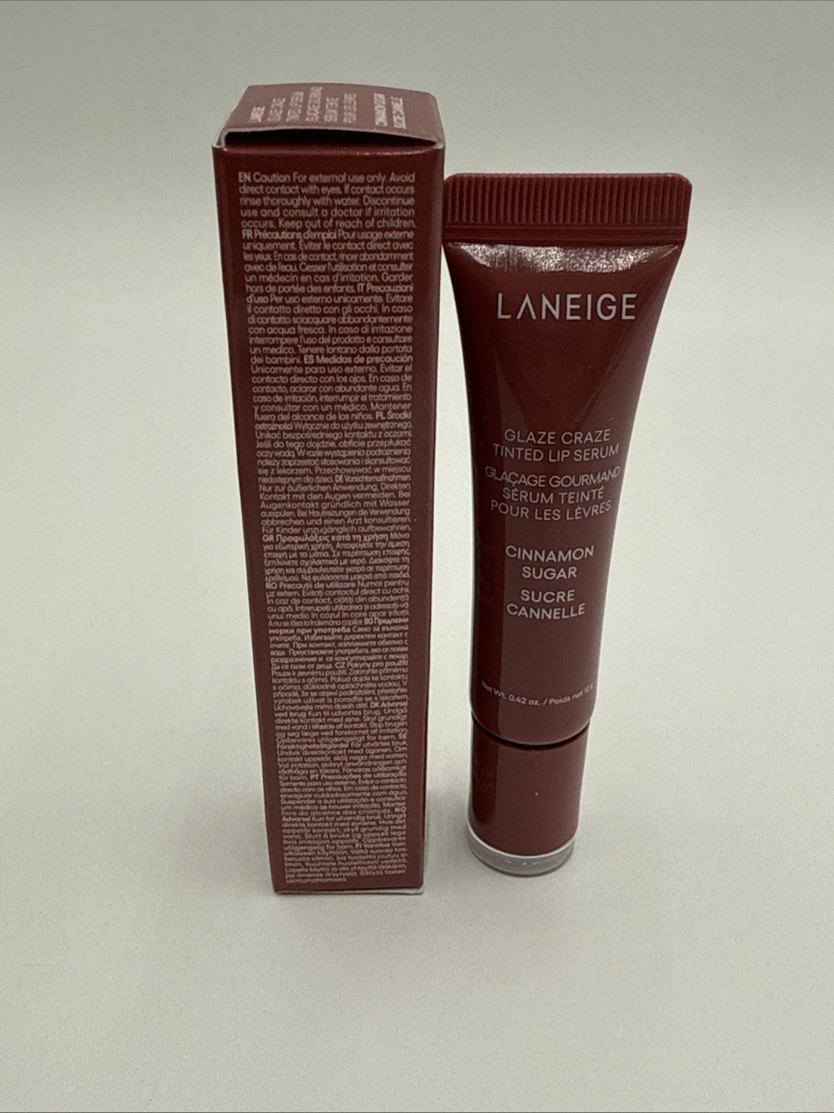 LANEIGE Glaze Craze Tinted Lip Serum CINNAMON SUGAR 0.42 oz / 12 g NIB