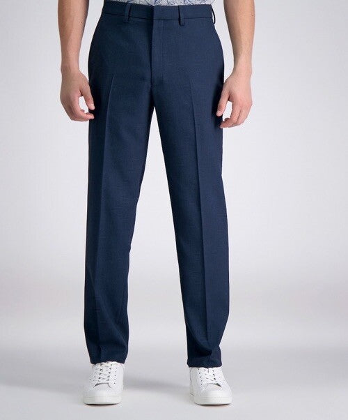 Haggar Men’s Travel PerformanceTailored Fit Flat-Front Suit Pant-Blue-34W 32L