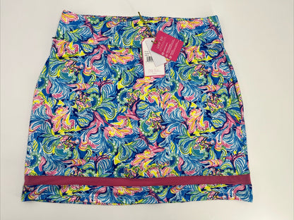 $69 STELLA PARKER Floral Tennis Golf UPF 50 Built-in Shorts Stretch Skort-Small