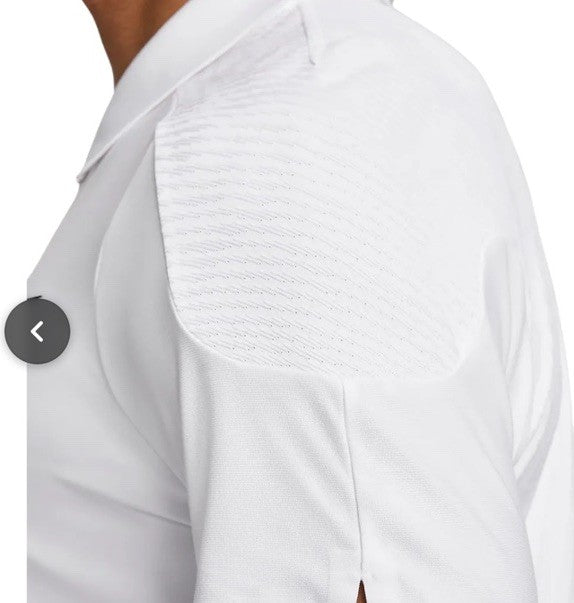 $105 Nike Men’s Dri-FIT Court Slam Tennis Polo Shirt 1/4 Zip- White-Small- NEW