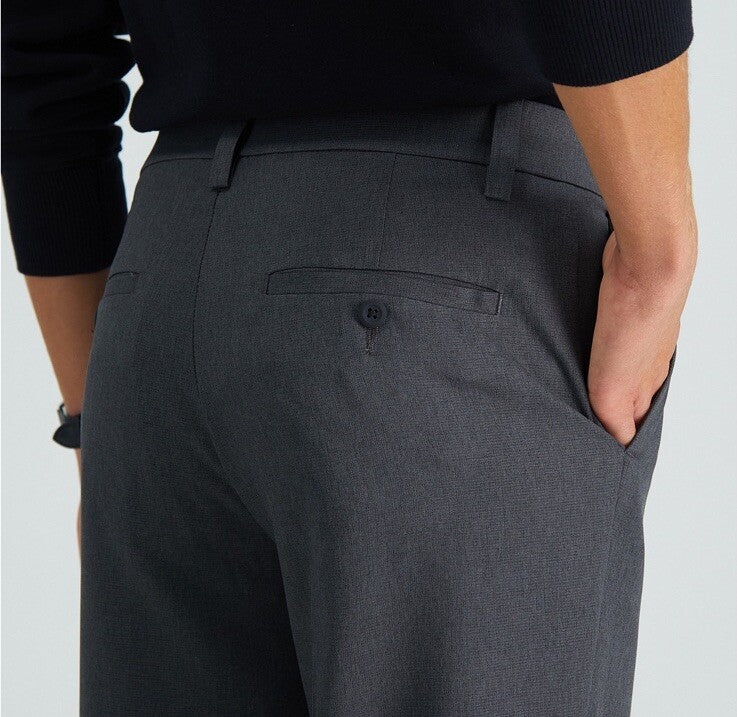 Haggar Men’s Performance Flex Slim Fit Flat-Front Pants-Dark Grey- 29Wx30L