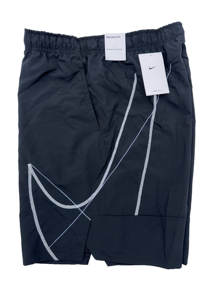 $45 Nike Men's Dri-FIT Q5 Flex Woven Shorts 9” - Black/White - Large - New