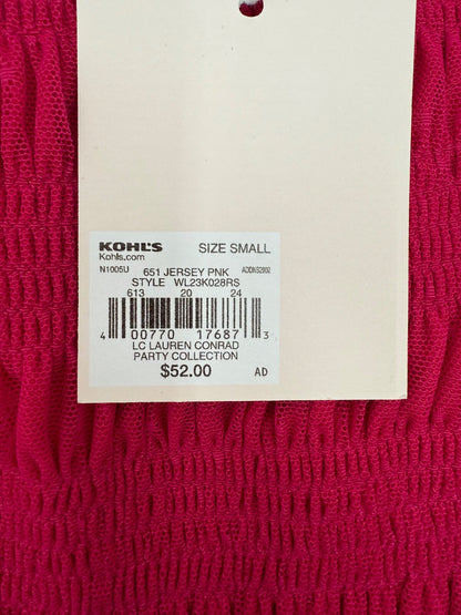 $52 LC Lauren Conrad Women’s-Cropped Party Shirt- Jersey Pink- Small-New Tag