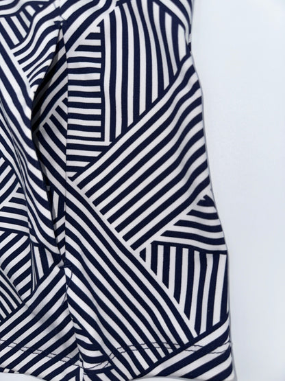 $110 Tommy Bahama Women’s 1/4 Geo Printed Popover Top - Blue - Small - New