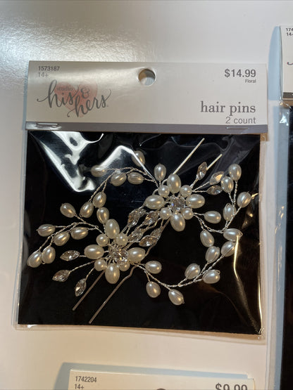 Combo Lot 3 PCs Studio His & Hers WEDDING: EARRING SET - HAIR COMB - Head Band