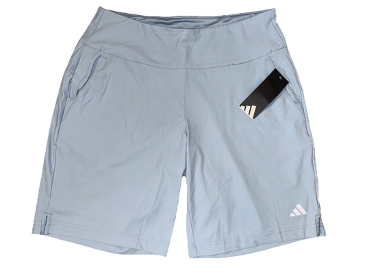 $60 Adidas Women's Bermuda Ultimate Stretch Shorts -Light  Blue-Medium -New Tags