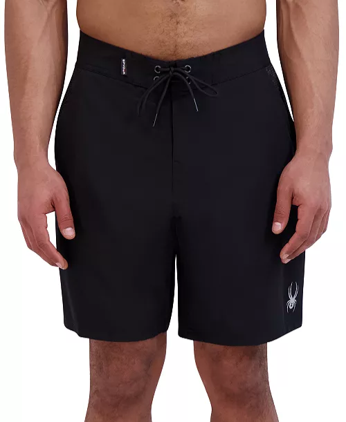 $65 Spyder Swim Men’s E Board Swim Shorts 9” - Black- Medium- New With Tag