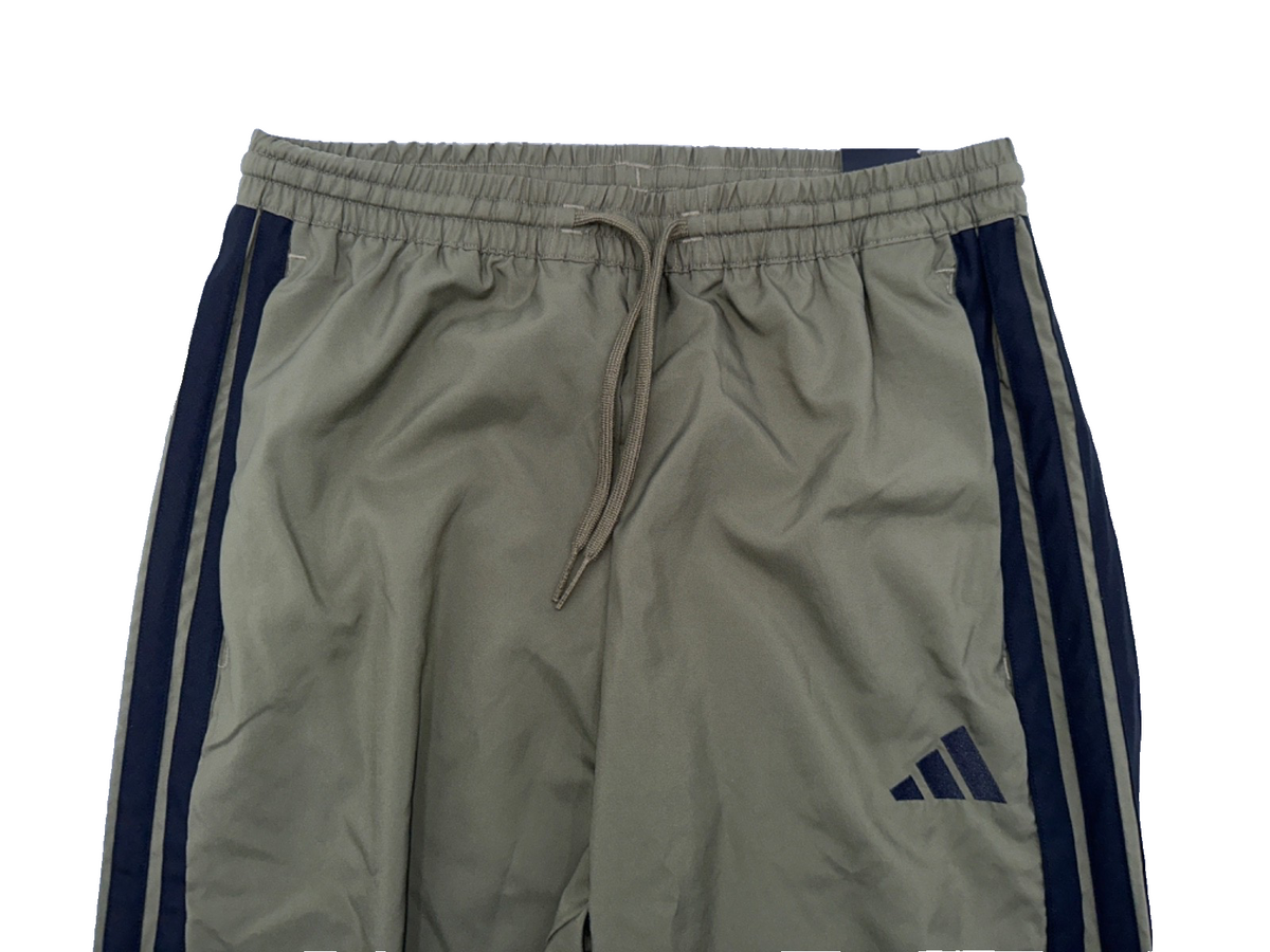 $45 Adidas Men’s Essentials 3 Stripe Standford Hem Pants-Olive Starta- Medium