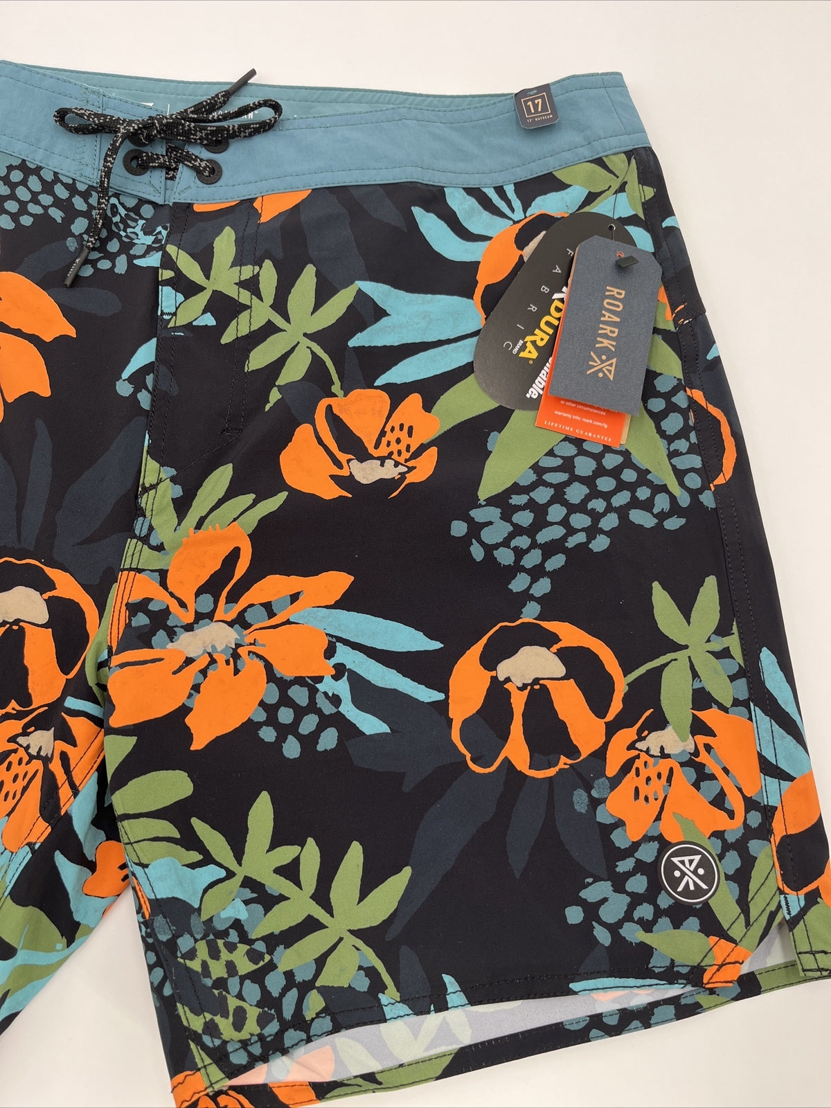 $89 Roark Men’s Boatman 2.0 Boardshorts 17" Shorts- Black Multi- Size: 38W-NEW