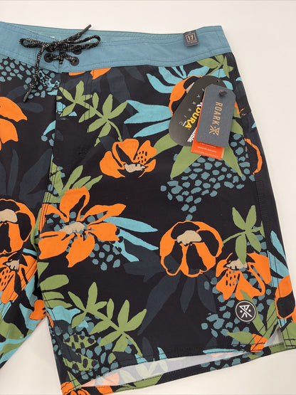 $89 Roark Men’s Boatman 2.0 Boardshorts 17" Shorts- Black Multi- Size: 38W-NEW