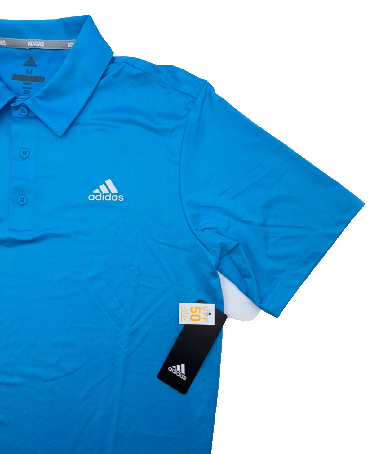 $65 Adidas Men’s Ultimate 365 Solid Golf Polo- Sky Rush -Medium-New