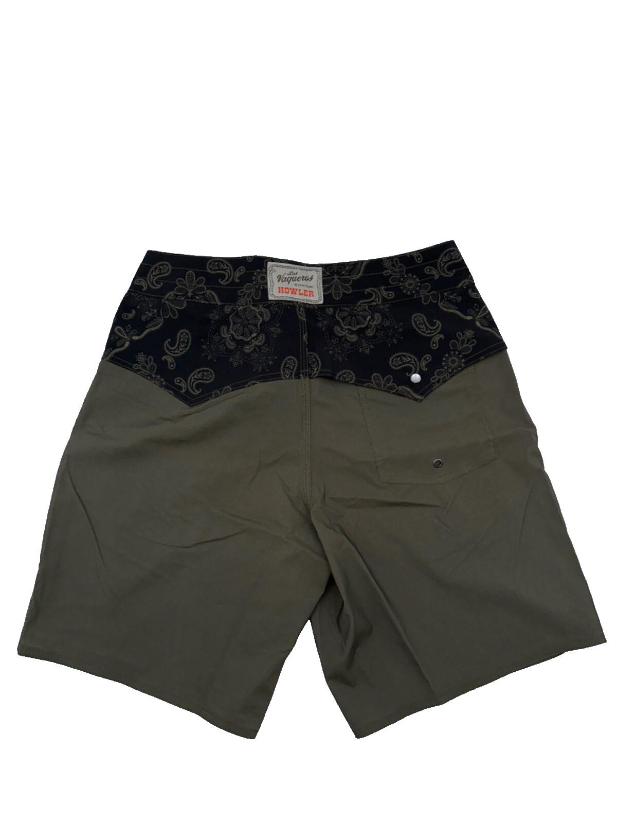 $60 Howler Bros Men’s Vaquero Boardshorts 8” - Bandana Dark Olive- Size 30W-New