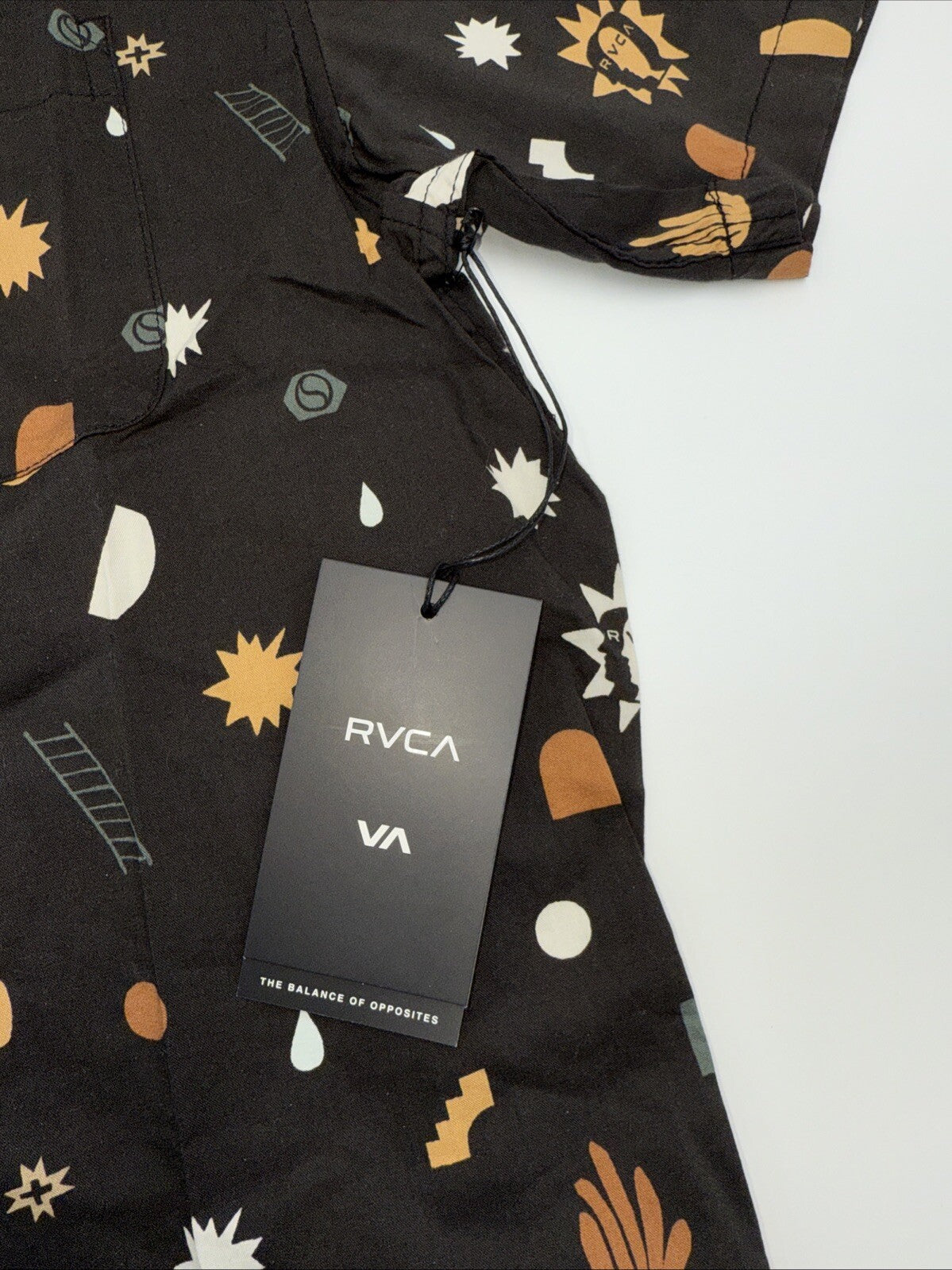 $66 RVCA Men’s ANYTIME S/S Button Shirt - PTK Brown -Size:  Medium - New Tag