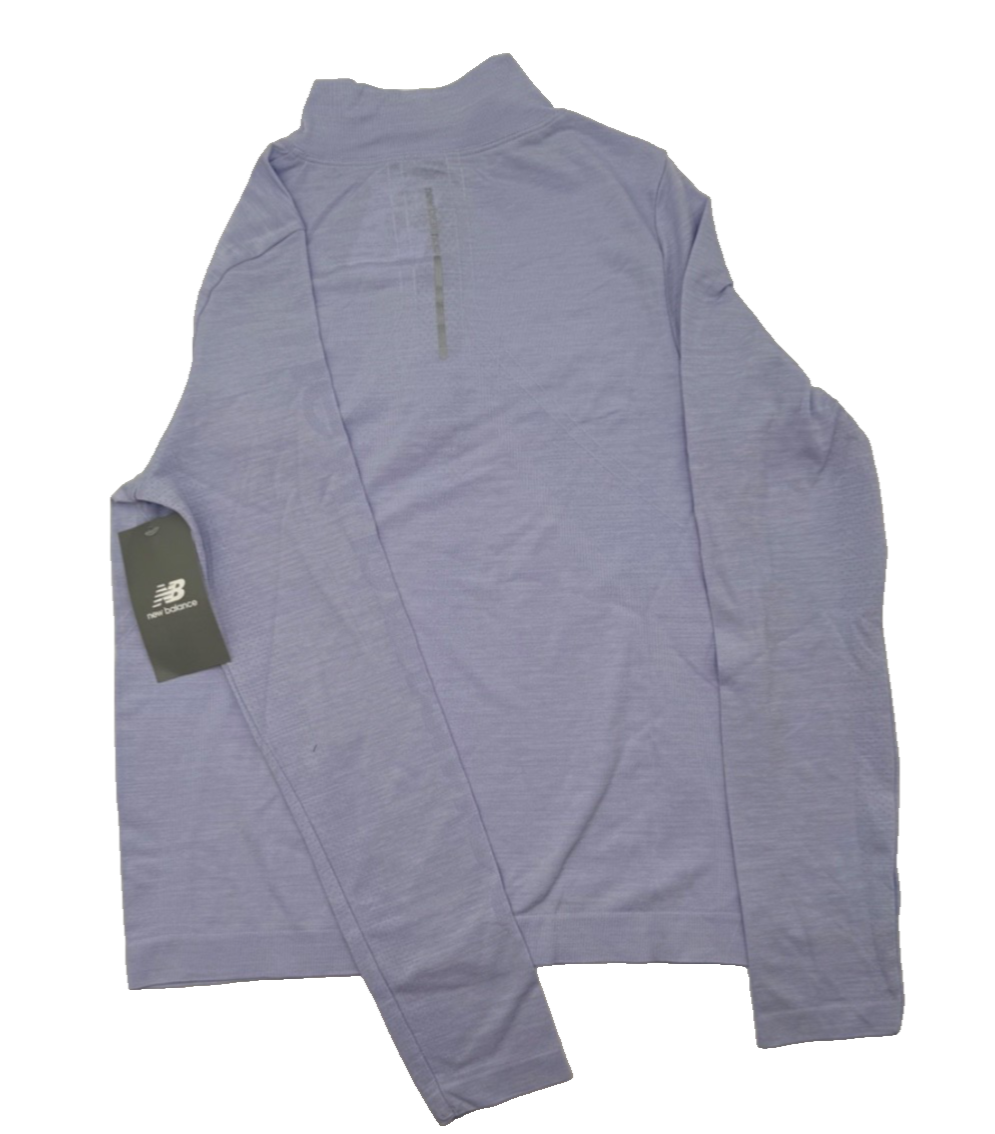 $50 New Balance Women’s-Logo Quarter Zip Sports Sweatshirt-Lilac-Medium-New Tag