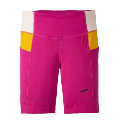 $64 Brooks Women’s Method 8” Tight Shorts - Mauve/Sand/Sundial-Small-New Tag