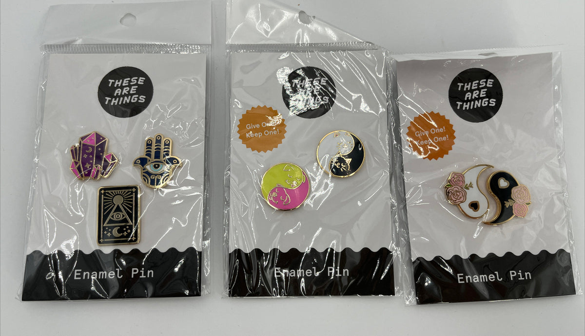 These Are Things Combo Lot Of 3 Enamel Pin Sets, New! Best Price