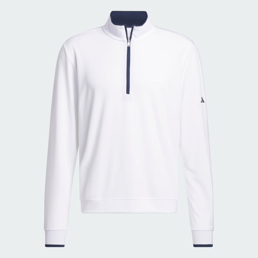 $70 Adidas Men’s Lightweight Half Zip Top - White - Large - New With Tags