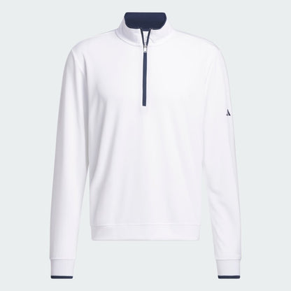 $70 Adidas Men’s Lightweight Half Zip Top - White - Large - New With Tags