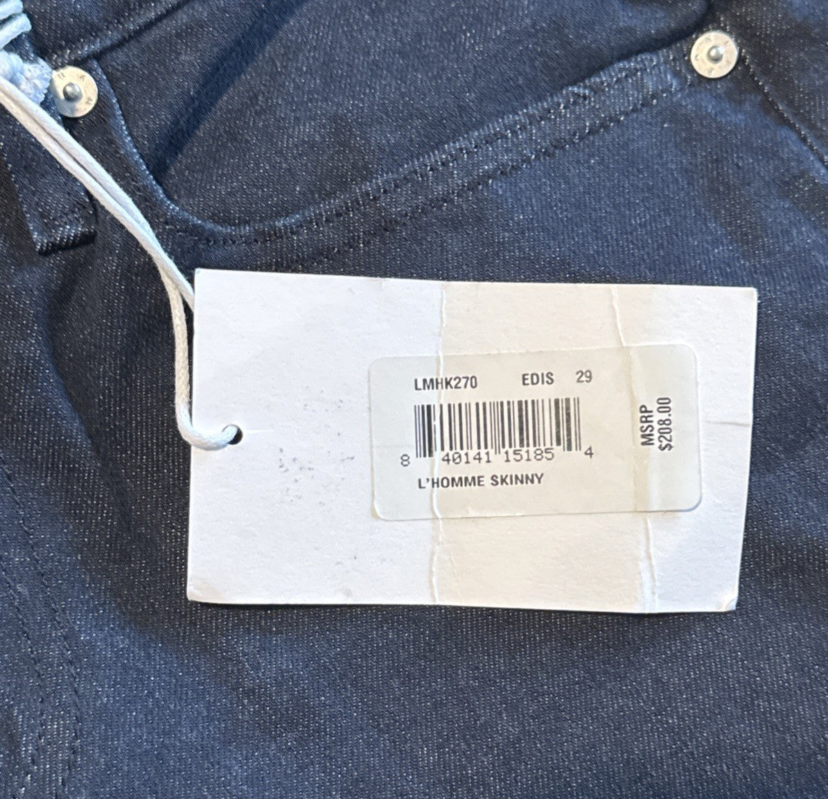 Frame Men’s L'Homme Mid Rise Modern Skinny Fit Jeans-Edison- 29W 33L - New Tags
