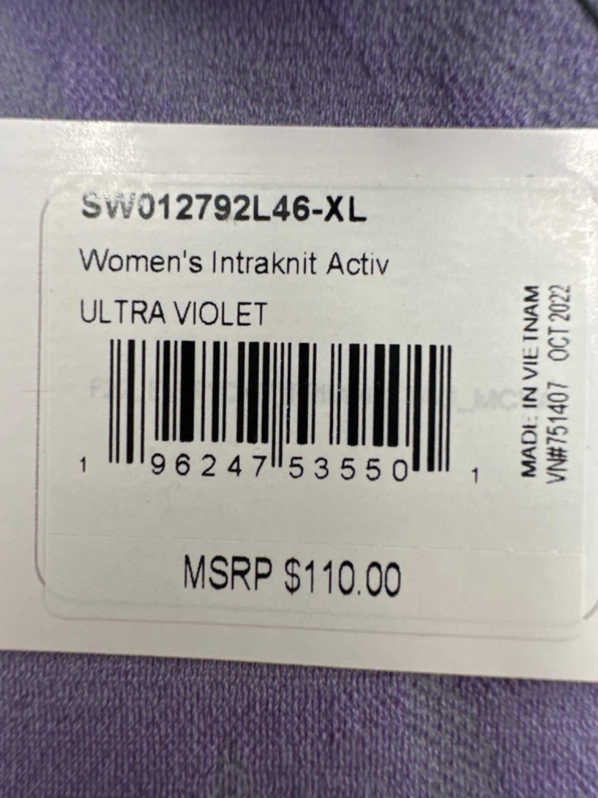 $110 Smartwool Women's Intraknit Active Base Layer - Violet - XLarge - New Tags