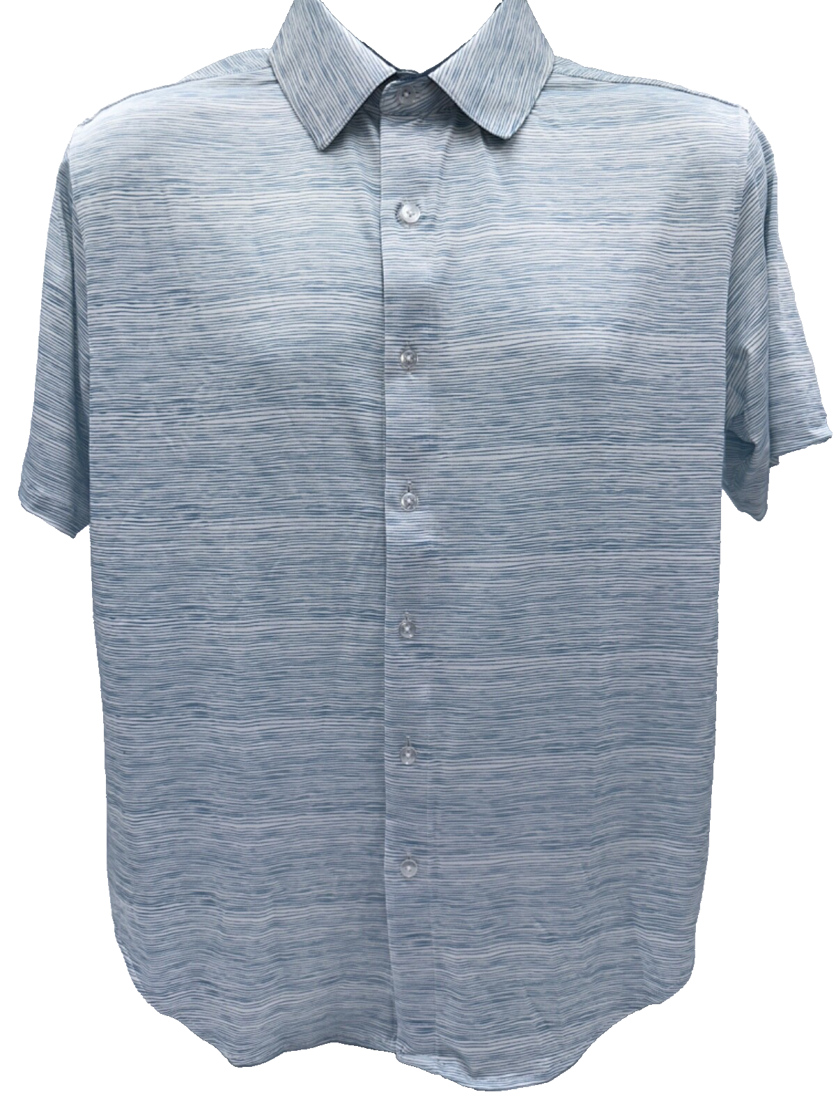 $98 Smooth Co Men's Westside Stripe Button Down Shirt - Morning Sky-Medium-New
