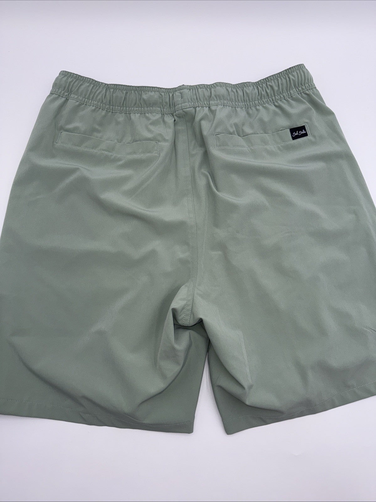 $74 Bad Birdie Men's Active Golf Shorts Elastic Waist Drawstring-Sage-Medium-New