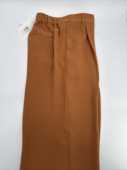 $395 Vince Women’s Wide Leg Pull-On Pants- Brown Tan- XSmall- New With Tags