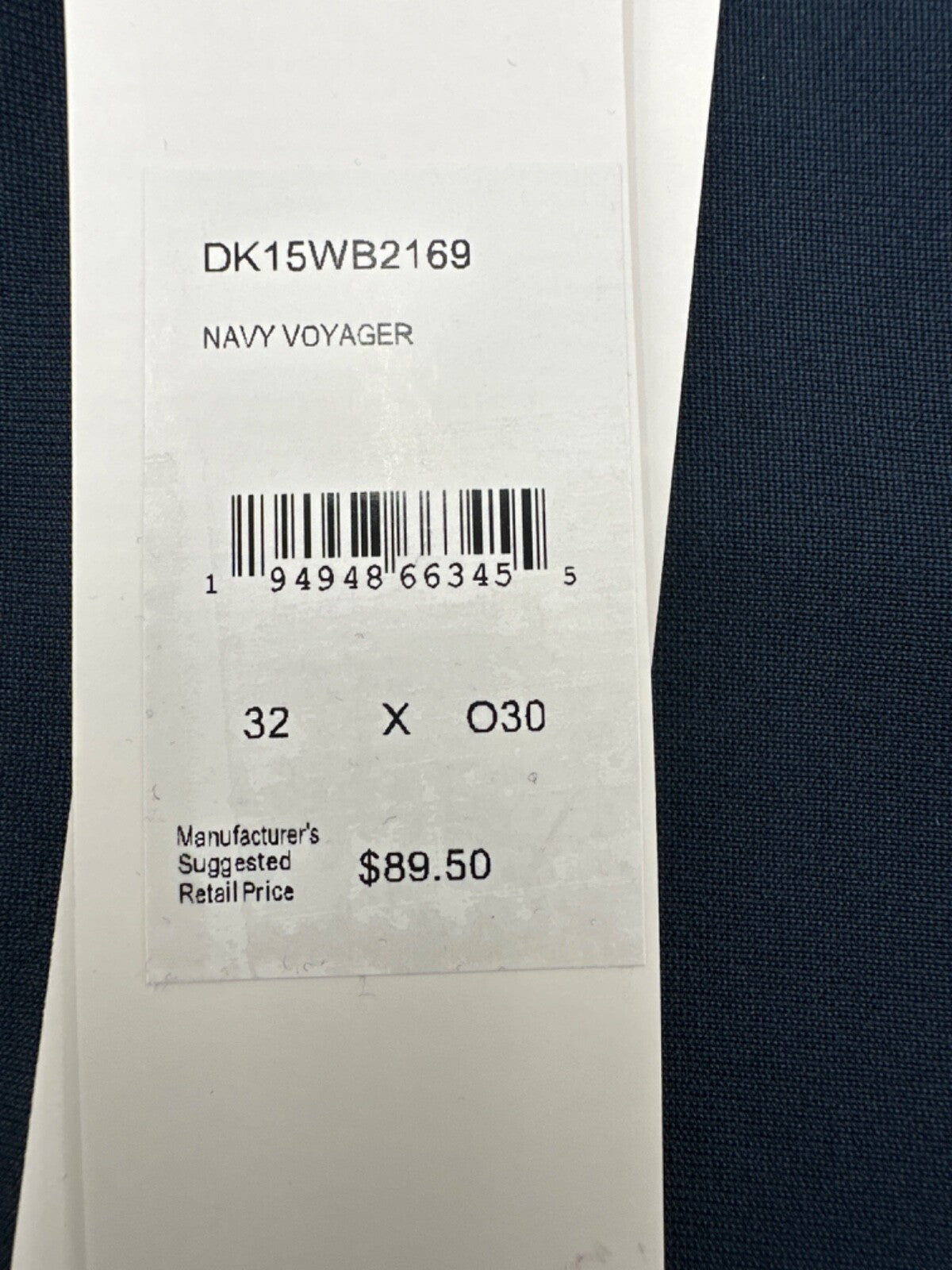 $90 DKNY Men’s Universal Tech Pant - Size 32W x 30L -Navy Voyager -New With Tag