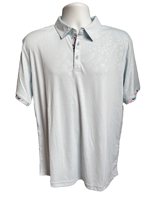 V$65 Swannies Golf Men’s- Behlmer Golf Polo-Sky Blue-Medium-New Tag