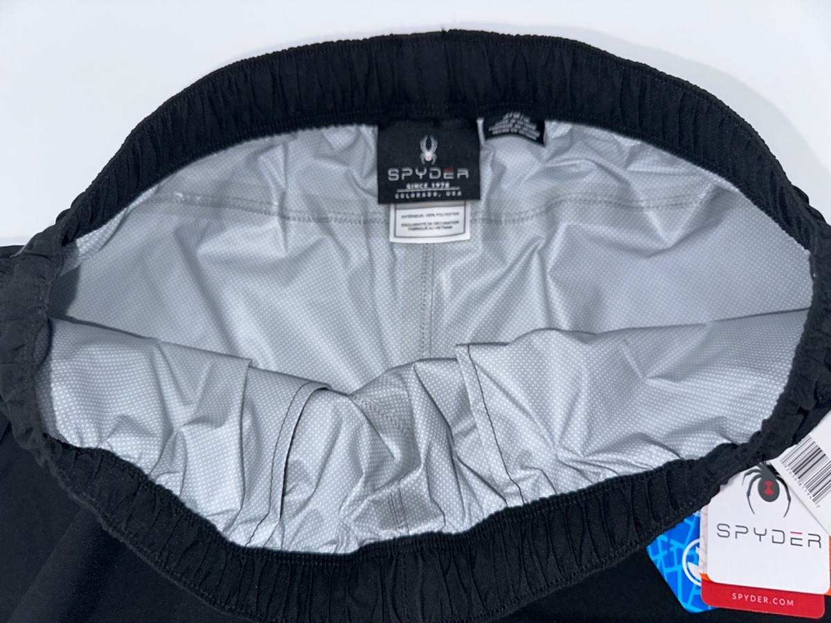 $119 Spyder Men’s Rain Pants Waterproof Hiking Pants - Black - Medium - New