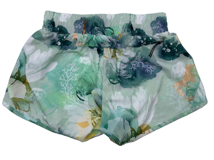 $70 Helly Hanson Women's Technical Trail Print Shorts - Jade Esra - Medium -New
