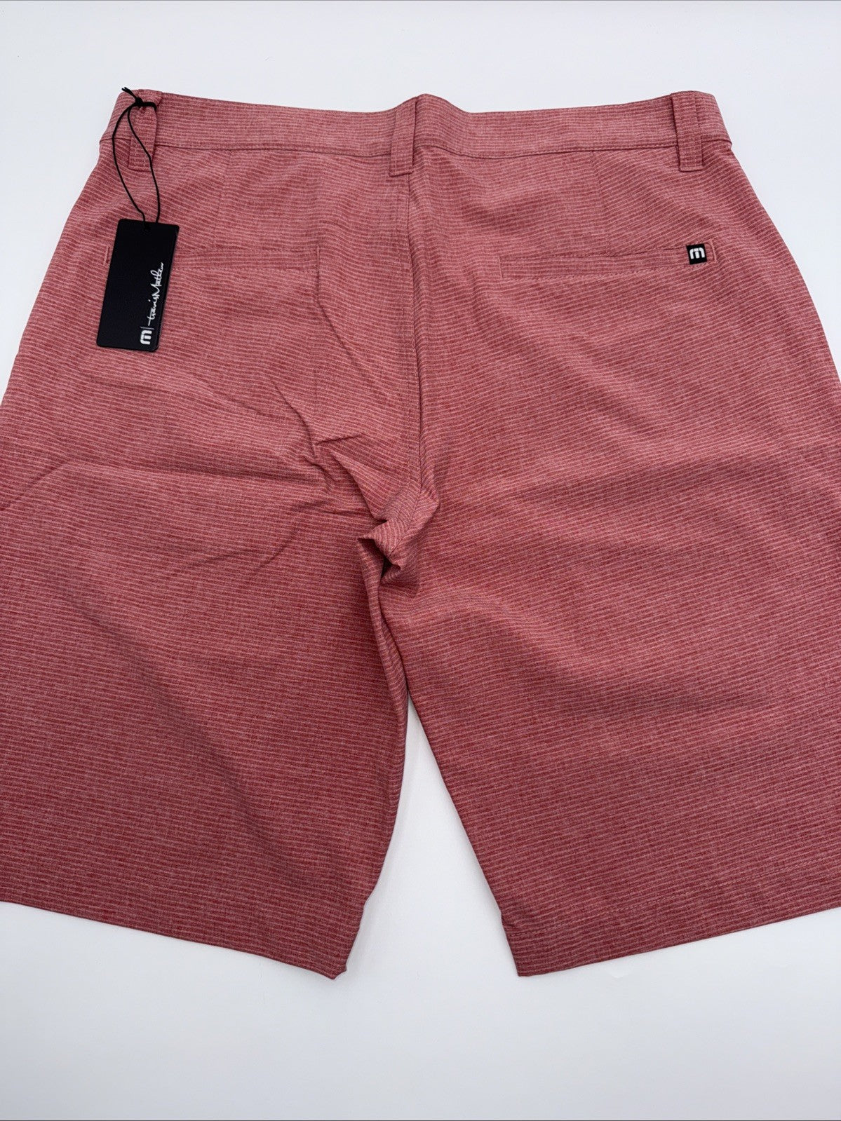 $94 Travis Mathew Men’s Sand Harbor Golf Shorts-Heather Garnet Rose- 34W-New Tag