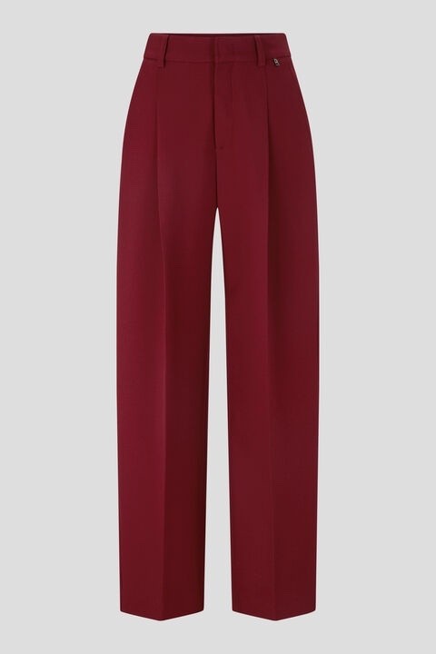 $275 Bogner Women's Fabia Pleated Pants - Bordeaux - Large - New With Tag