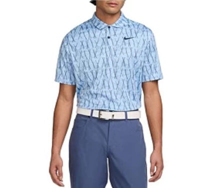 $70 Nike Men’s Dri-FIT Victory Collared Polo FQ1134-422-Blue Print-Small-New Tag