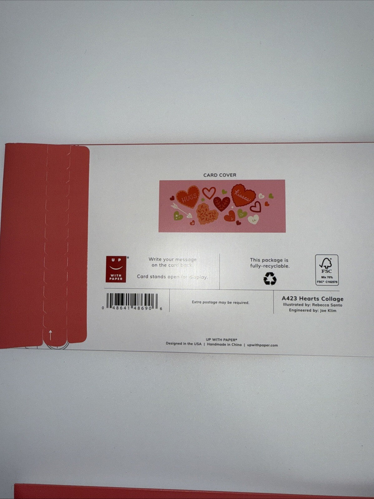 Lot Of 2 X Up With Paper Valentine’s Day Cards Love Balloons with Light, Pop-up