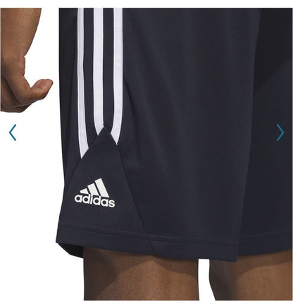 Adidas Men’s Legend 3 Stripes 9” Basketball Shorts IC2455-Blue / White-Small-New