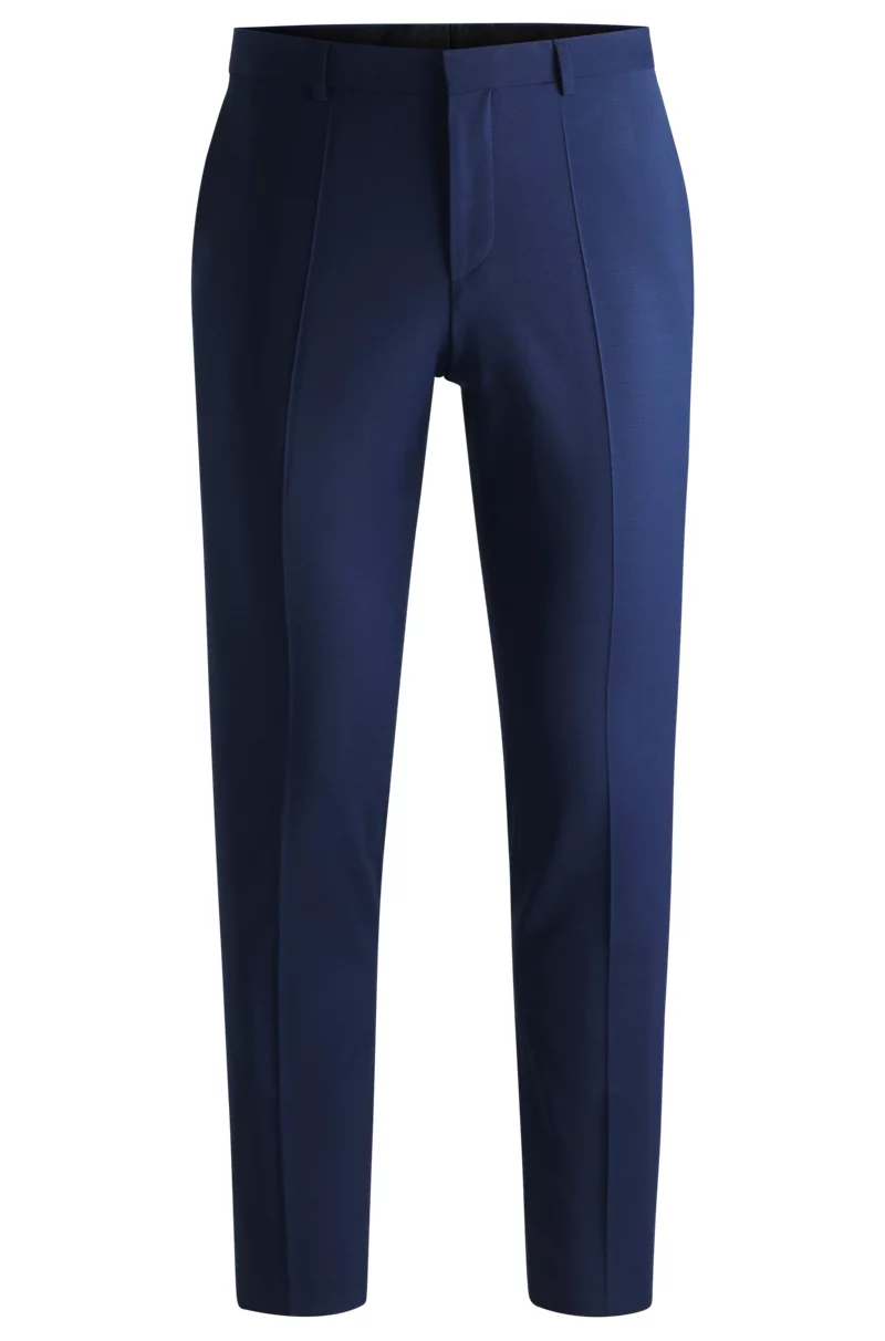 $198 Hugo Boss Men's Slim-Fit Trousers - Open Blue - 32 Regular - New With Tags