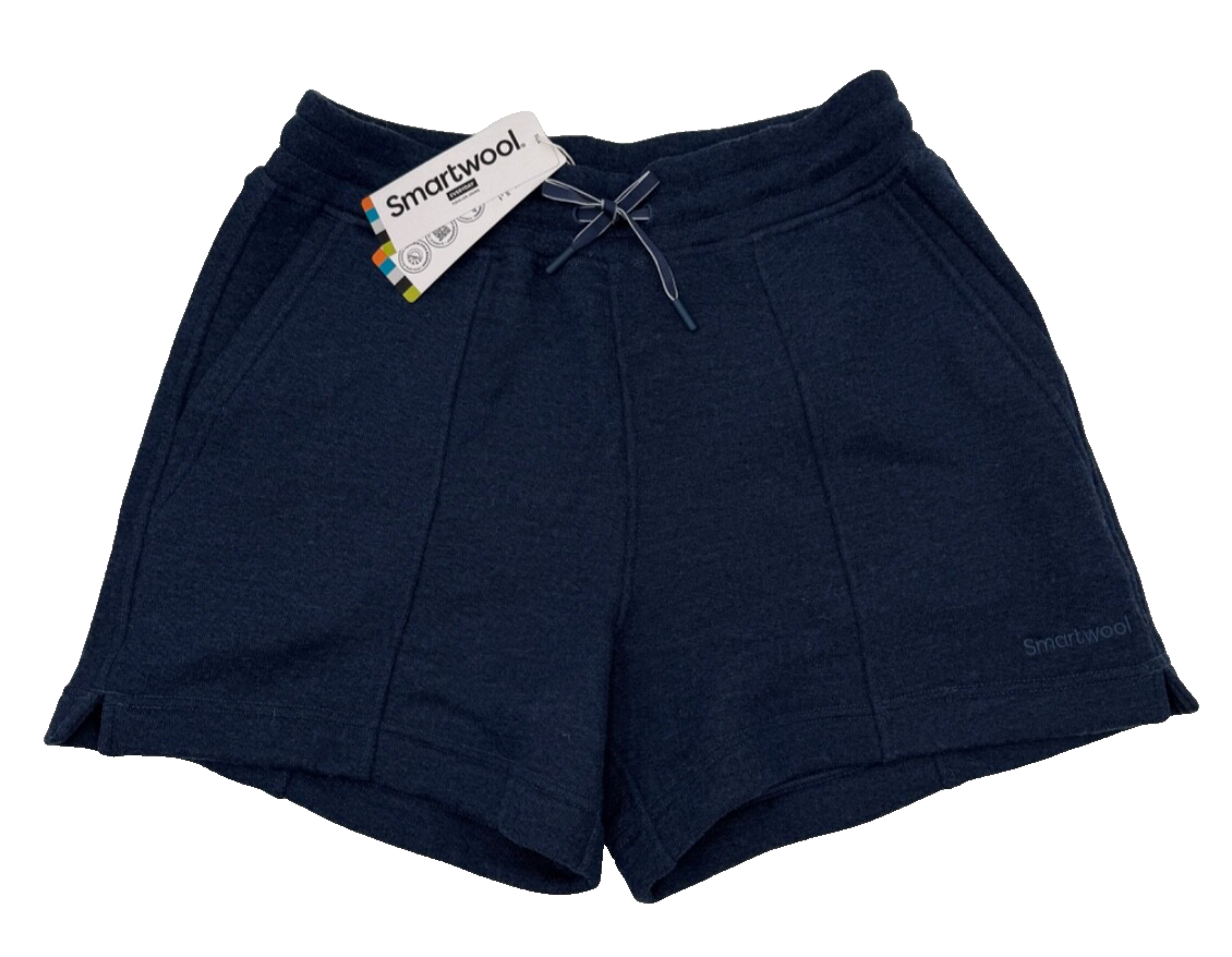 $95 Smartwool Women’s-Recycled Terry Shorts- Blue- Medium- New Tag