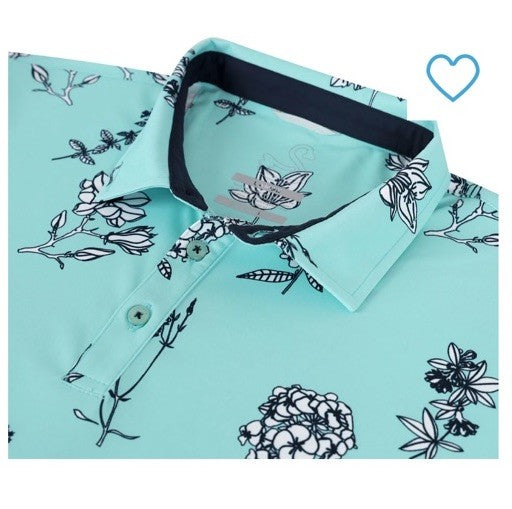 $68 Swannies Men’s Golf Epp Polo Shirt- Aqua/White- XLarge - New With Tags