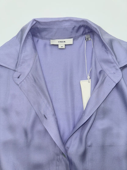 $295 Vince Women's Button Down Shirt - VX0431248-Purple- Small - New With Tags
