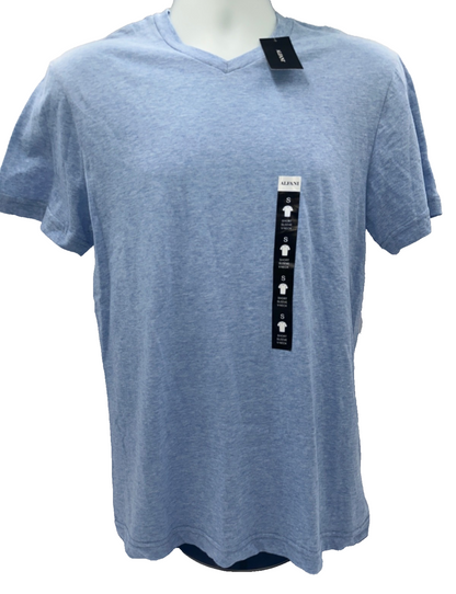 Alfani Men's V Neck T Shirt -F103HOC536 -  Ocean Heather - Small- New