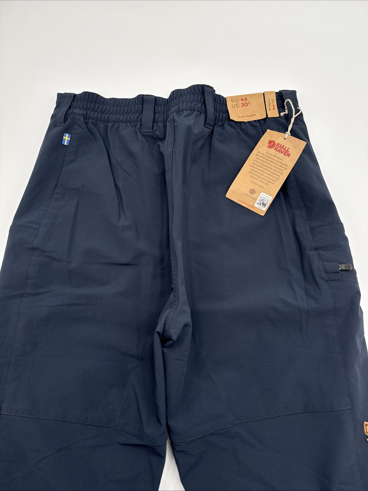 $175 Fjall Raven Men’s Abisko Trail Stretch Trousers - Dark Navy -30W x 32L-New